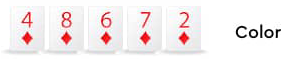 color en el poker