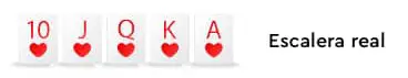 escalera real en el poker