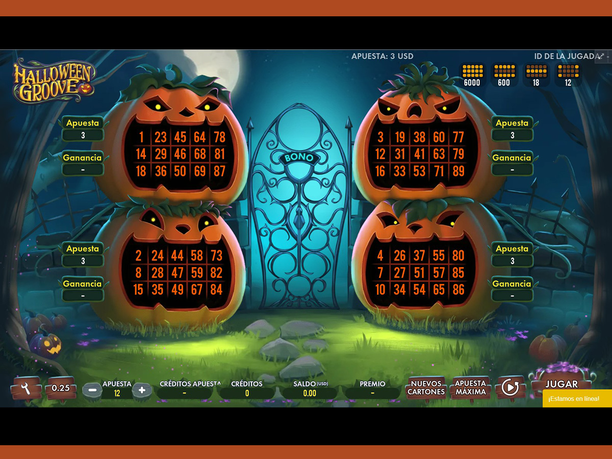 El bingo de Halloween - mi casino