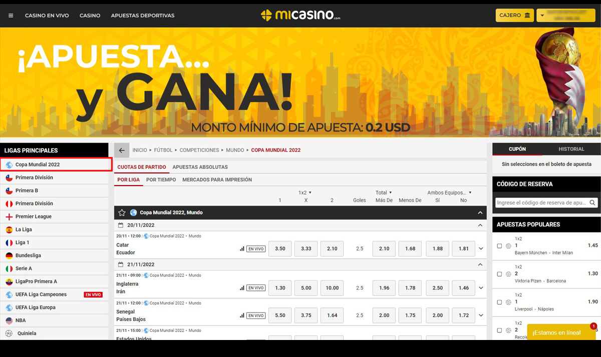 apuesta mundial Qatar 2022 - mi casino