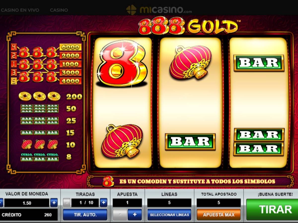 Tragamonedas 888 Gold juego online en chile 