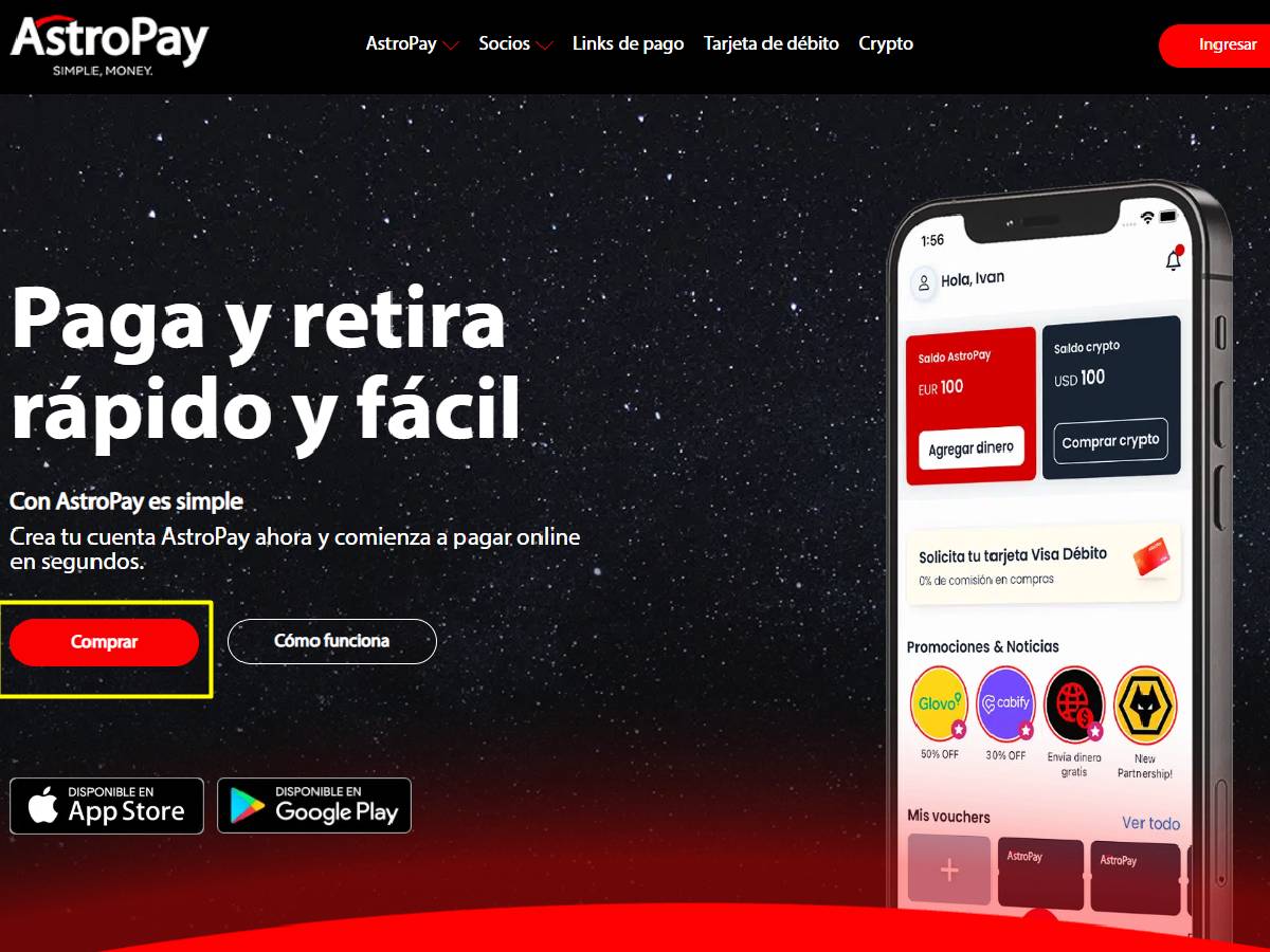 Cómo crear una cuenta en AstroPay gratis Mi Casino