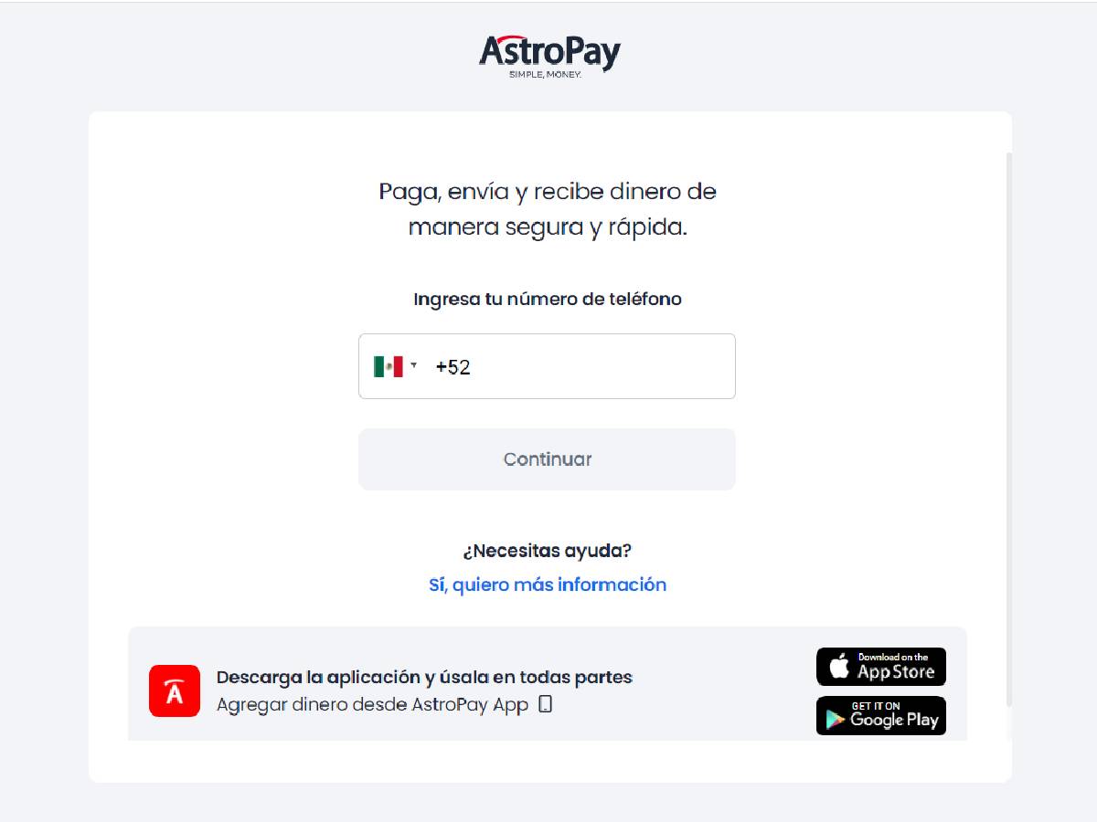 Cómo crear una cuenta en AstroPay gratis Mi Casino 