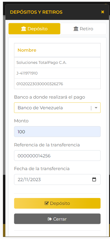 deposito Venezuela casino online