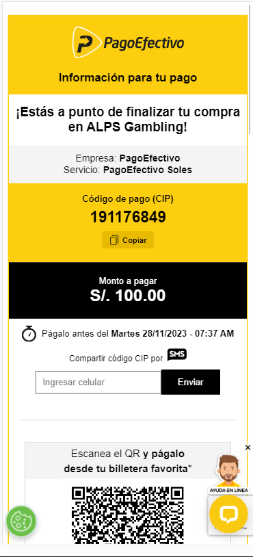Formas de depósito Perú