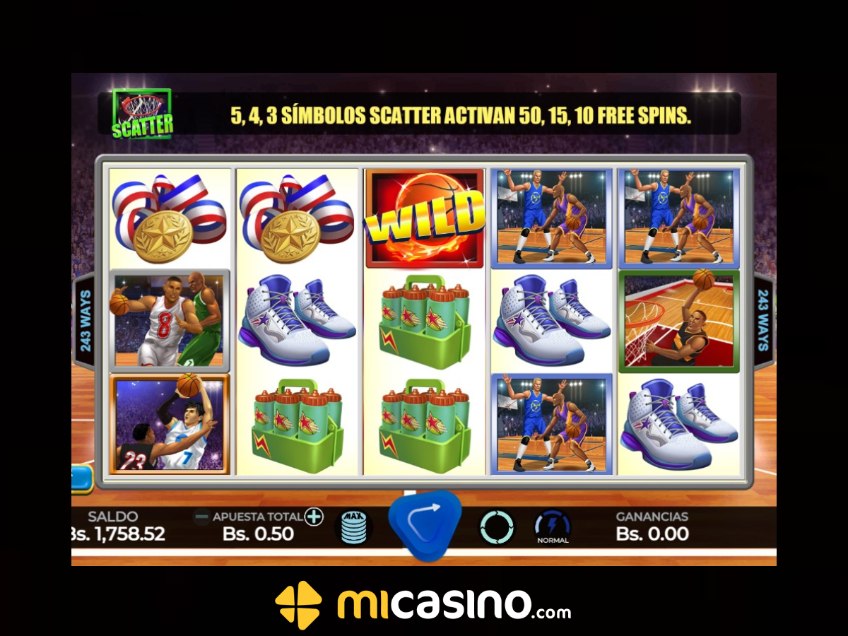 Basketball Pro alcanza el Top 5 de los slots de la semana en MiCasino.com mi casino