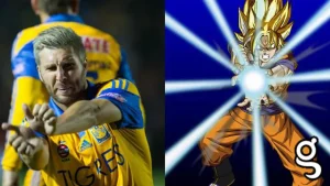 Gignac de los Tigres de México celebra al estilo goku day