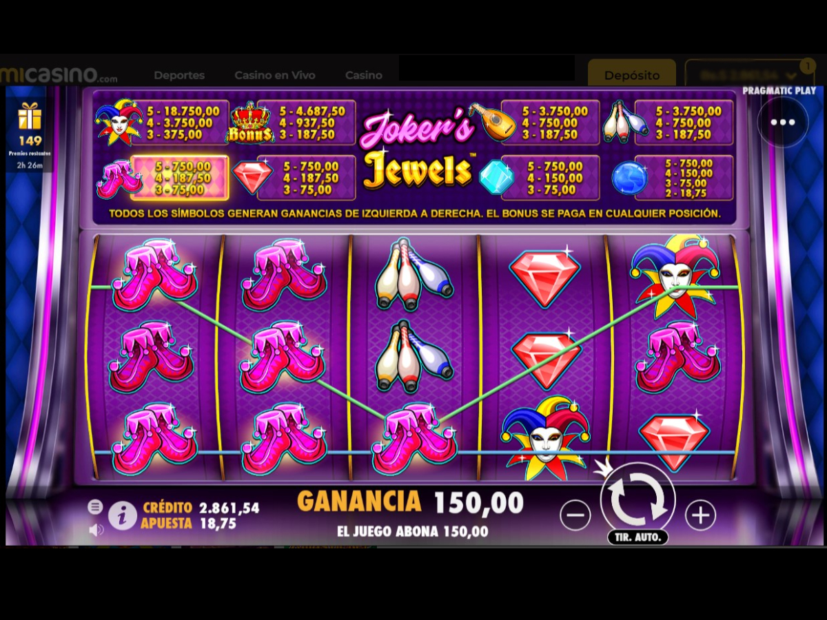 Tragamonedas Joker's Jewels juegos en linea 