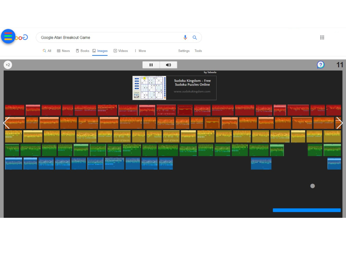 Atari Breakout truco Google MiCasino