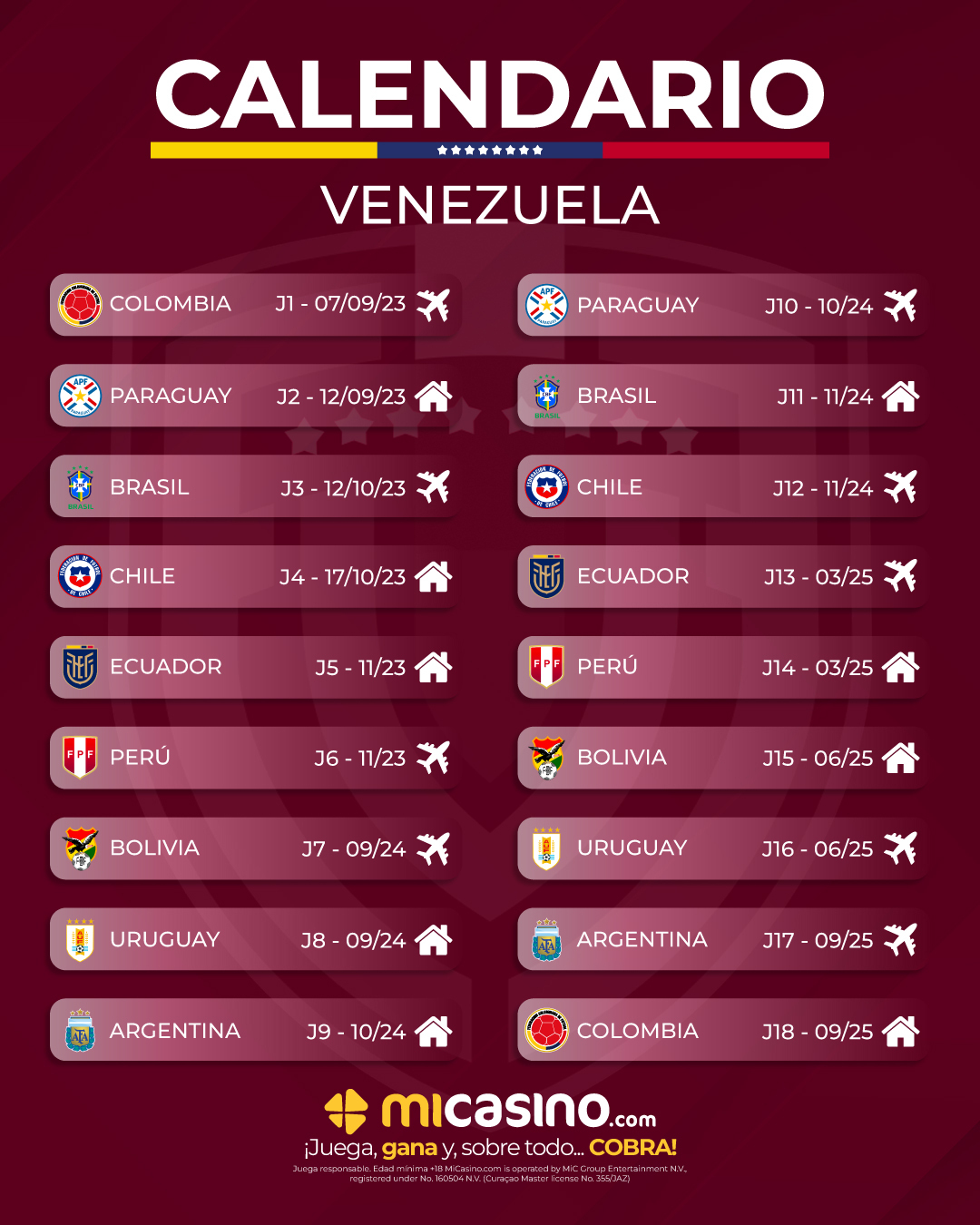 calendario de la vinotinto eliminatorias mundial 2026 calendario de la vinotinto eliminatorias mundial 2026