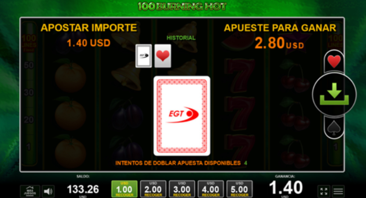 100 Burning Hot Gana muchos premios en un solo slot