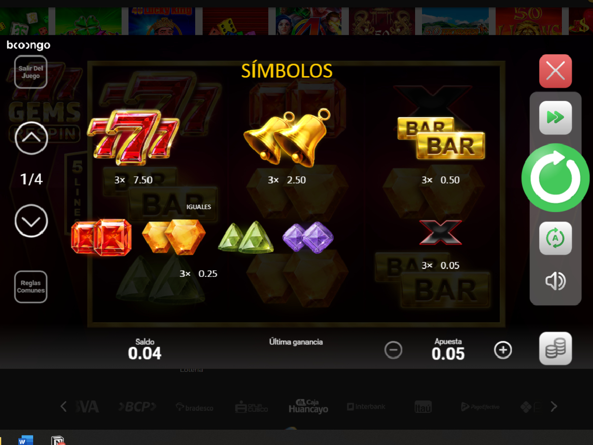Prueba tu buena fortuna con el slot 777 Gems Respin Mi Casino 