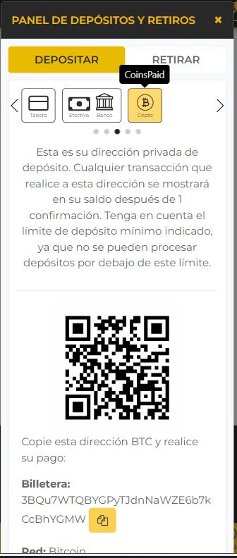 depósito con criptomonedas en casinos de México