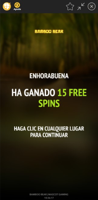 Free Spins Bamboo Bear MiCasino