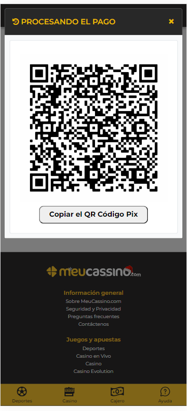 Como ativar o Pix cassino online MeuCassino