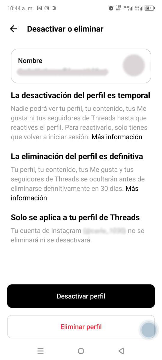 Aprende a eliminar tu perfil en Threads sin perder Instagram