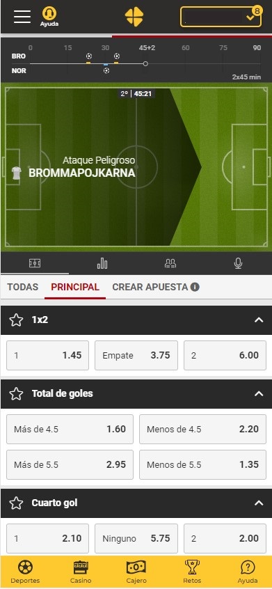 APUESTA EN VIVO Fútbol