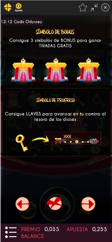 Símbolo bonus y progreso