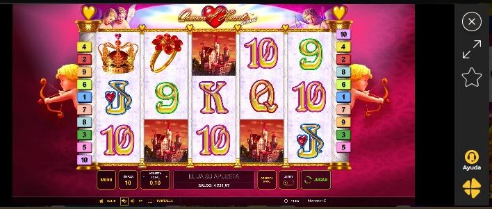 Siente la magia del amor y la fortuna con el slot Queen of Hearts