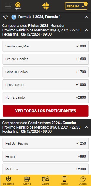Apuesta F1 MiCasino.com