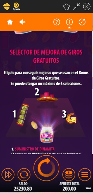 Mejora de giros gratis Dynamite