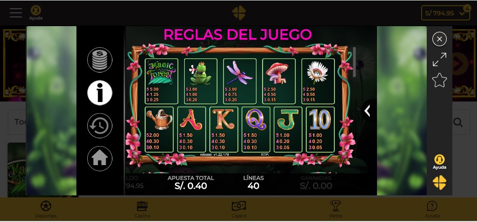 Reglas de juego magic forest