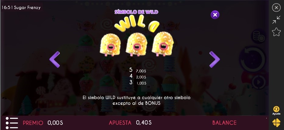 Símbolo wild sugar frenzy
