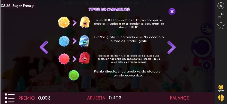 Tipos de caramelos Sugar sugar