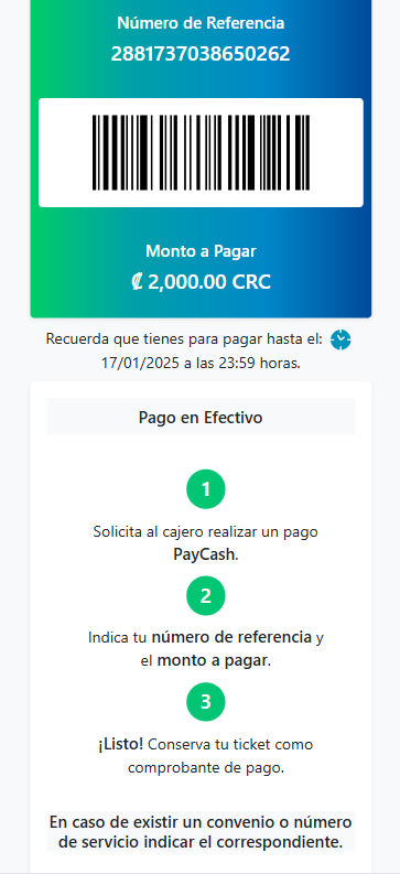 ALPS costa rica pagos online paycash efectivo