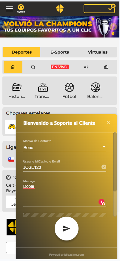 Bono Doble para apuestas Casino Online y Deportes - Mes del Amor - MiCasino.com