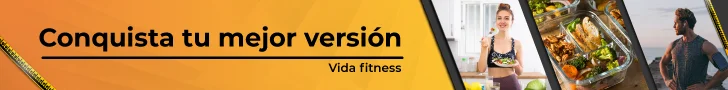banner fitness y salud estilo de vida saludable