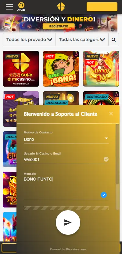 Casino con bono GRATIS - ¡Deposita y Gana! Válido por 5 días MiCasino.com