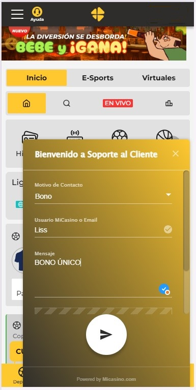 Bono Único - MiCasino.com
