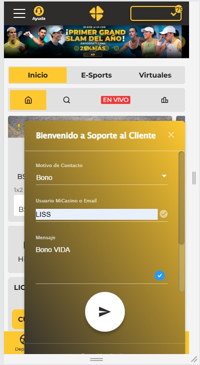 bono vida- MiCasino