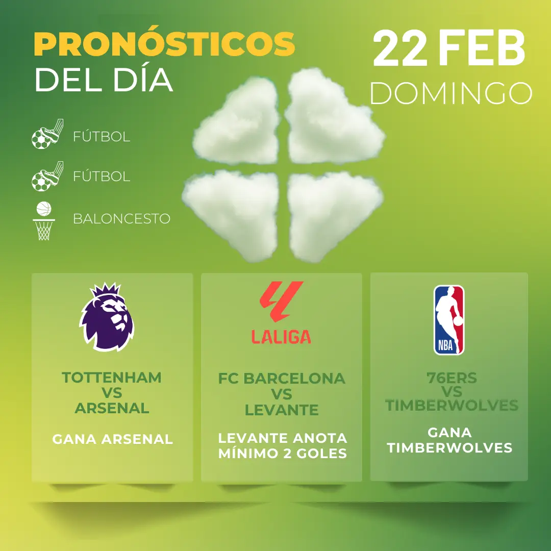 Pronósticos deportivos GRATIS para hoy domingo 22_02_2026- MiCasino