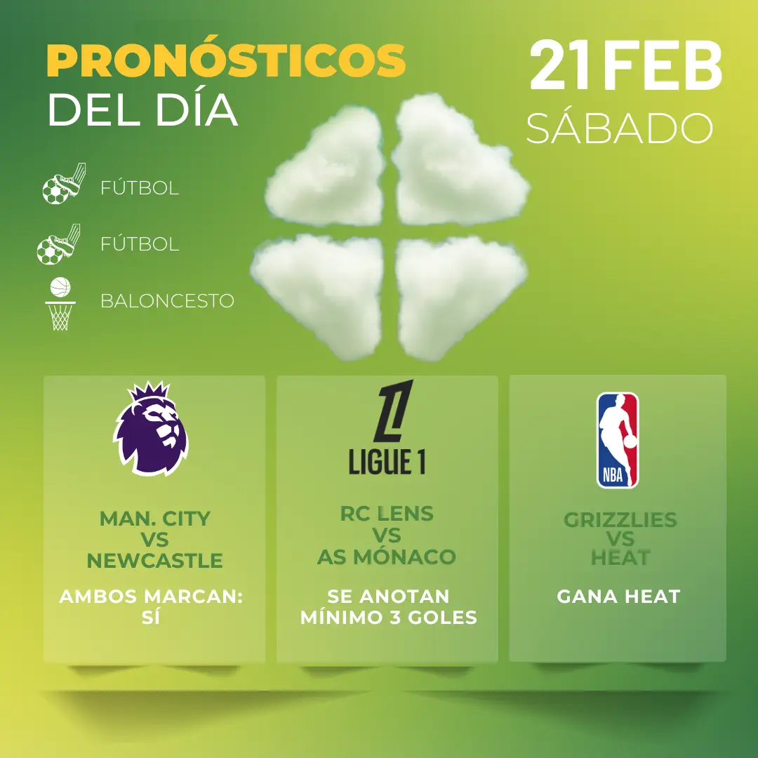 Pronósticos deportivos GRATIS para hoy sábado 21_02_2026- MiCasino