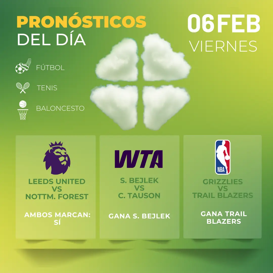 pronóstico gratis hoy viernes 6 - MiCasino