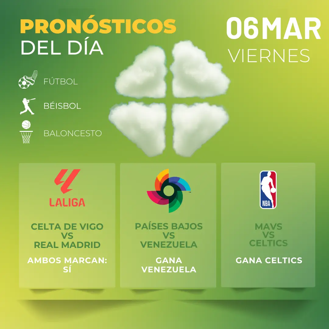 Pronósticos deportivos viernes 6 de febrero MiCasino