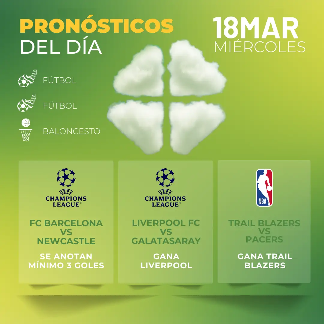 pronóstico gratis hoy miércoles 18 MiCasino