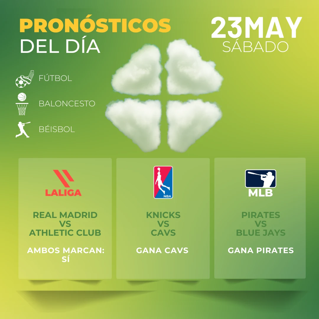 Pronósticos Deportivos GRATIS para hoy sábado 23_05_2026 - MiCasino