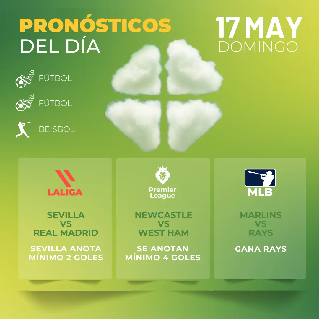 Pronósticos deportivos GRATIS para hoy domingo 17_05_2026- Interna – MiCasino
