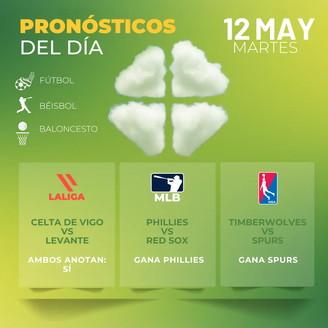 Pronósticos deportivos GRATIS para hoy martes 12_05_2026 Portada – MiCasino