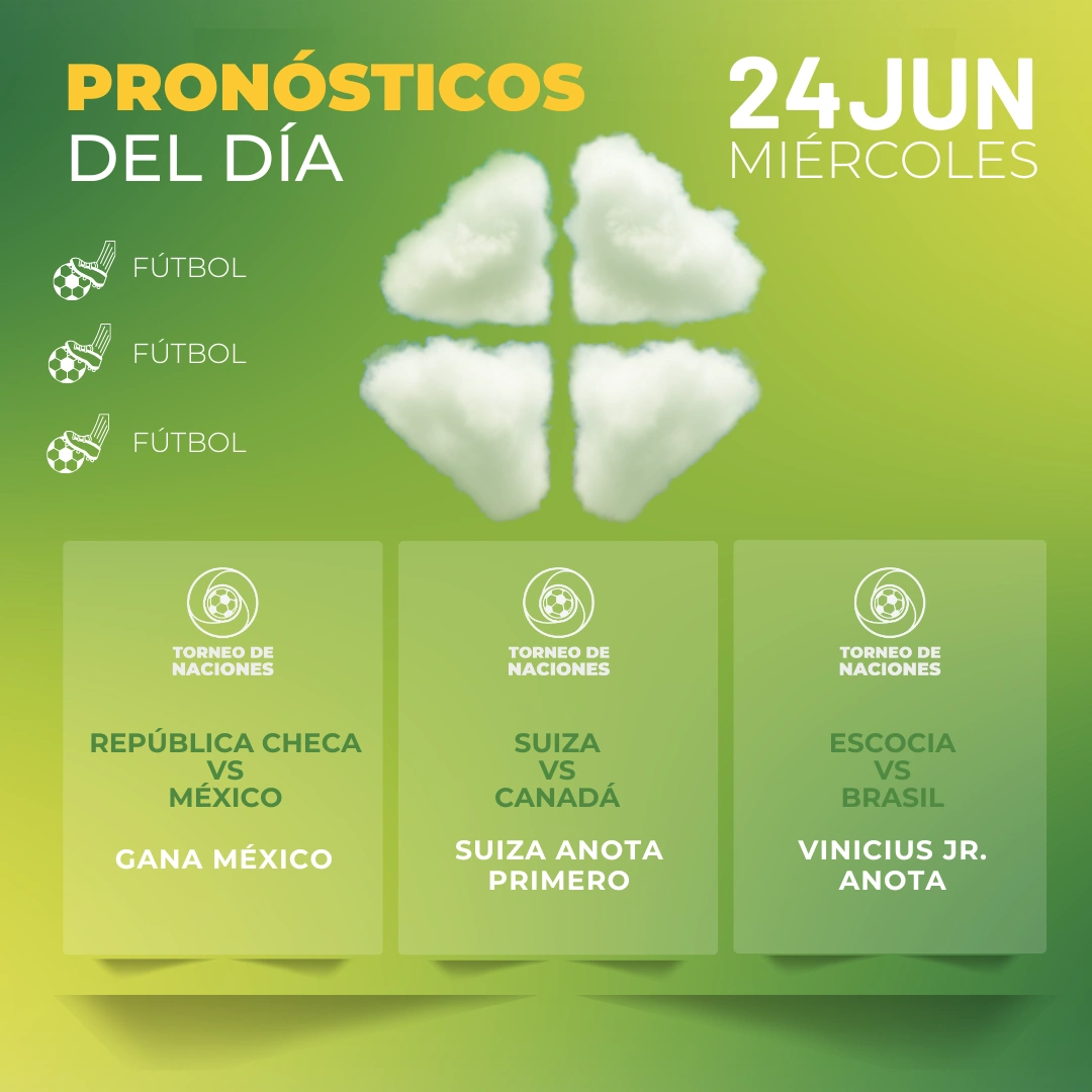 Pronósticos deportivos GRATIS para hoy miércoles 24 06 2026 - INTERNA - MiCasino