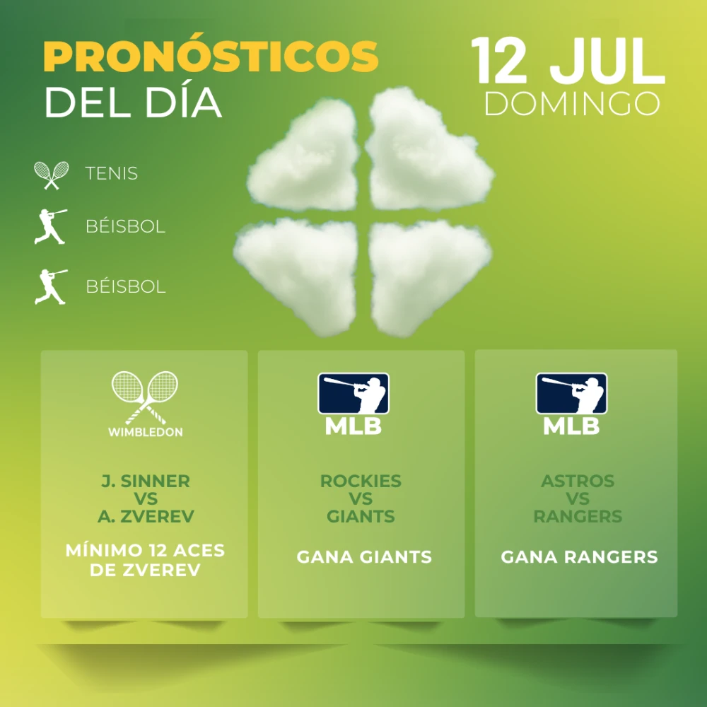 Pronósticos deportivos GRATIS para hoy domingo 12 07 2026 - INTERNA - MiCasino
