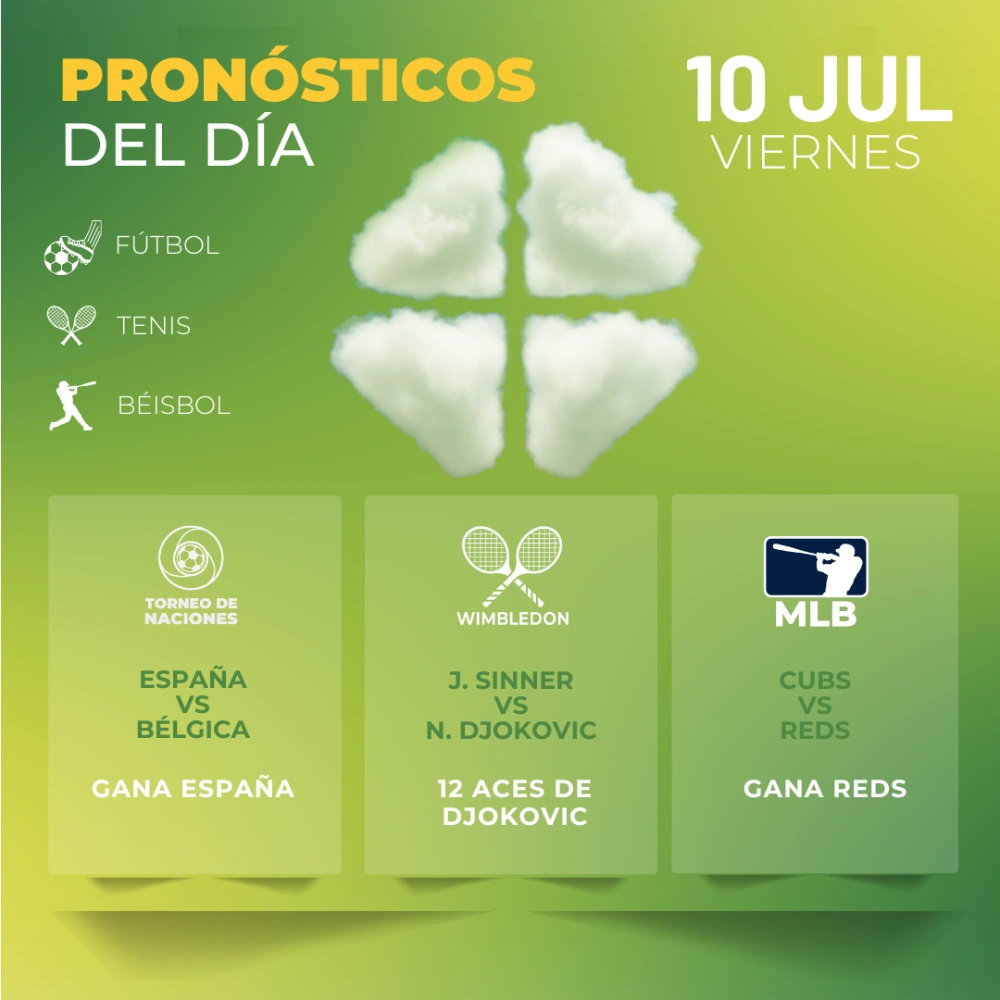 Pronósticos deportivos GRATIS para hoy viernes 10 07 2026 - INTERNA - MiCasino